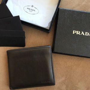 Prada Men or Unisex Wallet with Coin pocket
